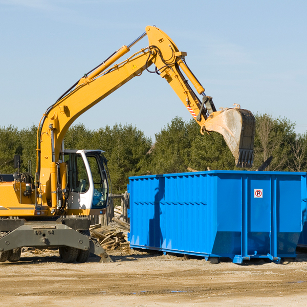 can i choose the location where the residential dumpster will be placed in Dover MI